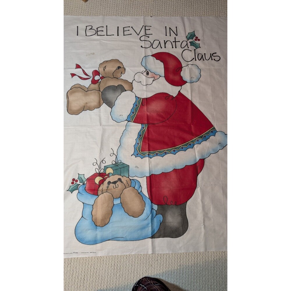 Daisy Kingdom Door Panel I Believe In Santa Vintage 1990 35x44”